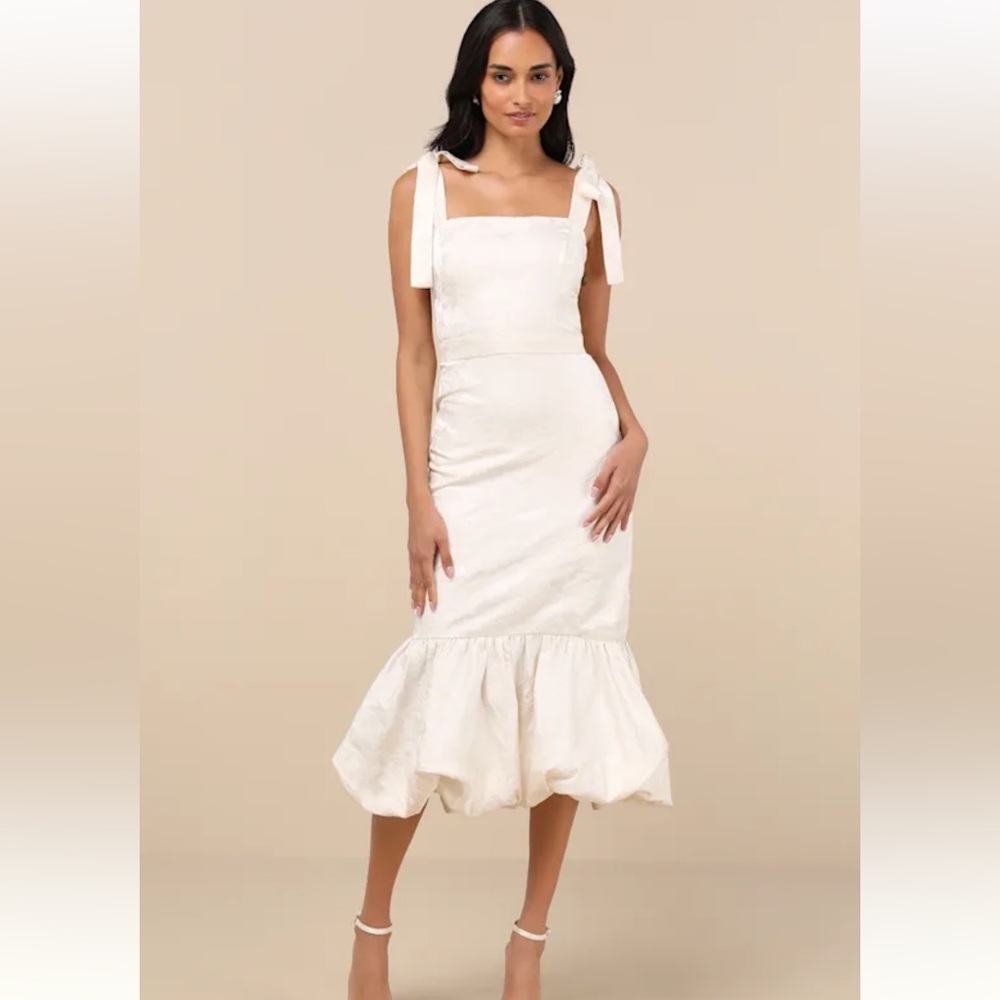 Elegant White Midi Dress